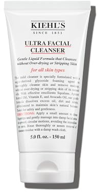 KIEHL'S Ultra Facial Cleanser, 150 ml, milde Gesichtsreinigung auf Basis von Avocadoöl, schäumendes Reinigungsöl entfernt Make-up, für jeden Hauttyp