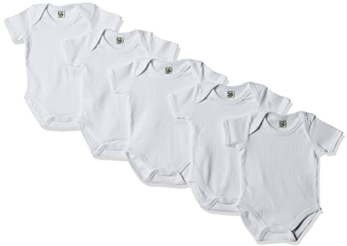 Care Baby Body Kurzarm aus gerippter Baumwolle (5er Pack)