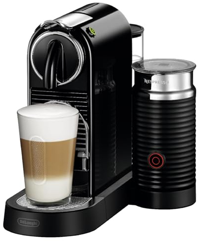 De'Longhi Nespresso Citiz EN267.WAE Kaffeemaschine mit Milchaufschäumer, Energiesparfunktion, Schwarz
