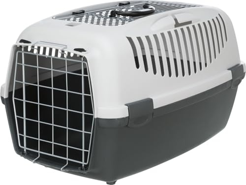 Trixie 39861 Capri III Open Top Transportbox, 40 × 38 × 61 cm, hellgrau/grau