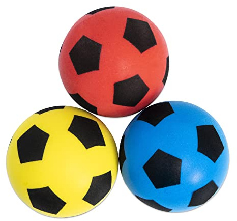 Betzold Softbälle-Set 3 Stück - Soft-Fußball Schaumstoffball