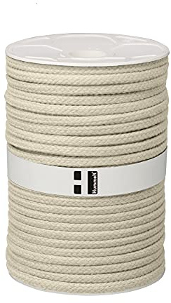 Hummelt® SilverLine-Rope Baumwollseil Baumwollkordel (H) 10mm 50m Natur (beige) auf Rolle