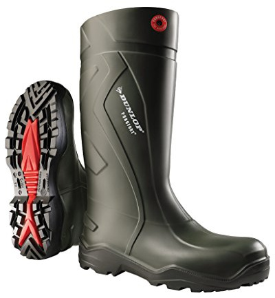 DUNLOP Protective Footwear, C762933, Purofort+ Full Safety, Dunkelgrau/Rot/Schwarz, Größe 38 EU