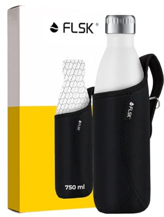FLSK Neoprentasche für 750 ml Isolierflaschen, Schwarz