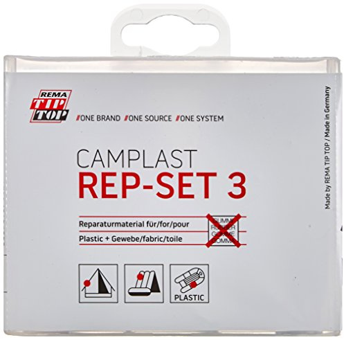 TIP TOP Top Reparatur-Set 40683 transoarent Camplast 3 (Maxi) Reparatur-Set | Großen Plastik-Reparatur-Set. Original REMA TIP TOP-Qualität . Made in Germany.