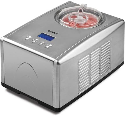 G3 Ferrari G20035 Cremosa Eismaschine mit Kompressor 1,5 L, 150 W, Selbstkühlende Speiseeismaschine aus Edelstahl, LCD Display, Timer, für Eis, Sorbet und Frozen Yogurt