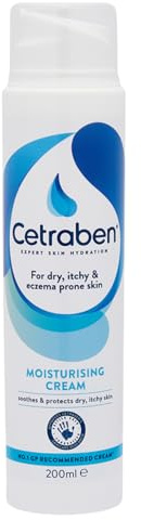 Cetraben Körpercreme Feuchtigkeitspflege, perfekt für trockene, empfindliche und zu Ekzemen neigende Haut, Dermatologische Körperfeuchtigkeitspflege, 200 ml