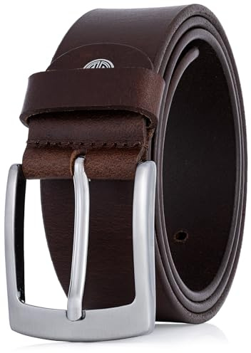 LINDENMANN Ledergürtel Herren, braun 40 mm Büffelleder, vielseitig und hochwertig verarbeitet, für Alltag und Büro