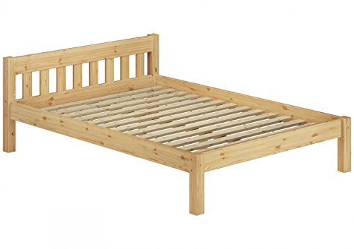 Erst-Holz®Französisches Bett mit Sprossen 140 x 200 mit Rost