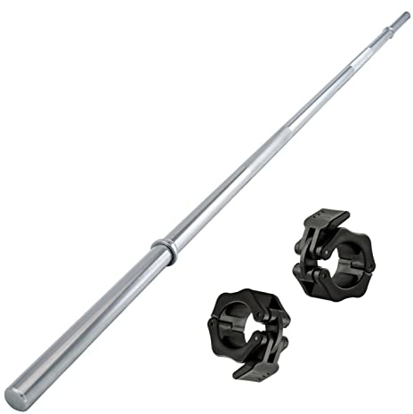 POWER-XTREME Langhantelstange 30mm Hantelstange | 195cm | mit Kompressionsverschlüssen | glatte Aufnahme | verchromt | bis 200kg belastbar | Studioqualität