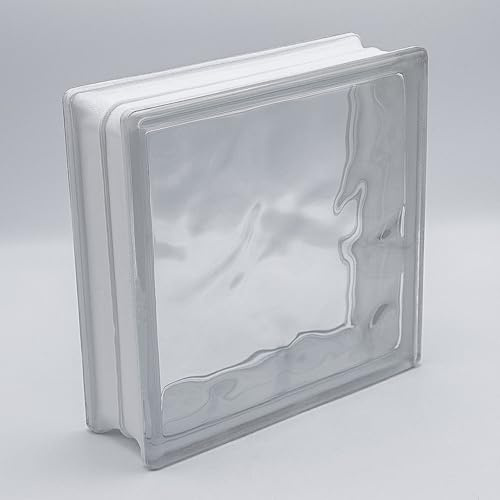Basic Glasbaustein Wolke klar glänzend 24x24x8 cm - 4 Stück