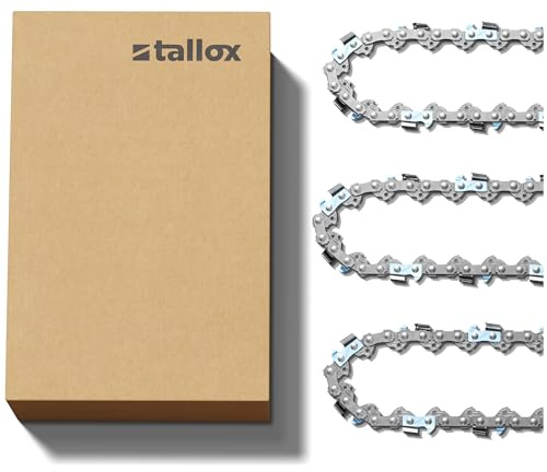 Tallox Sägekette 3/8 / 1,3 mm, 56 TG, 40 cm kompatibel mit Oregon, Dollmar, Einhell, Makita Black & Decker und weiteren