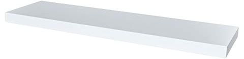 levandeo Wandboard Bobby Weiß 80cm - Deutsche Herstellung Schablone und Schrauben - Wandregal Wandbord