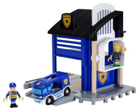 BRIO 33813 Polizeistation mit Einsatzfahrzeug