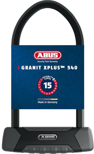 ABUS Bügelschloss Granit XPlus 540 - Fahrradschloss mit XPlus Zylinder - ABUS-Sicherheitslevel 15 - Schwarz/Grau
