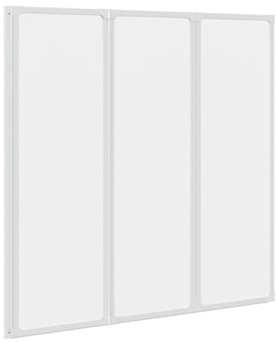 vidaXL Duschwand 117 x 120 cm 3 Paneele Faltbar, Badewannen, Badewannenabtrennung, Duschabtrennung