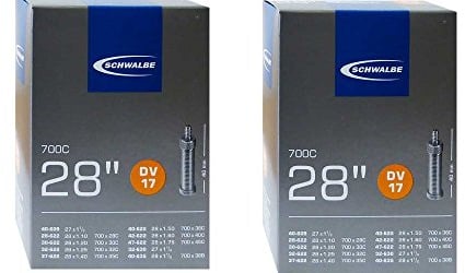Schwalbe DV17 Innenschlauch, Schwarz, 71,2 cm (28 Zoll), 2er Set