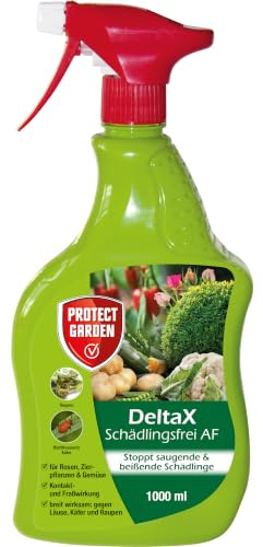 PROTECT GARDEN DeltaX Schädlingsfrei AF, Raupenfrei, Blattlausfrei für Gemüse und Zierpflanzen, 1 Ltr.