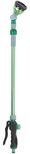 Royal Gardineer Giesstab: Teleskop-Gießstab, 9 Sprühfunktionen, regelbarer Wasserfluss, 110 cm (Gießstab verstellbar, Stabbrause Garten, Pflanzen)