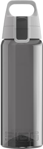 Sigg Total Color Anthracite Trinkflasche (0.6 L), schadstofffreie und auslaufsichere Trinkflasche, leichte und bruchfeste Trinkflasche aus Tritan