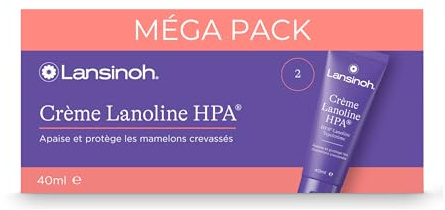 Lansinoh HPA Lanolin Brustwarzensalbe, 2 x 40 ml - beruhigt & schützt beanspruchte Brustwarzen - 100 % natürlich & klinisch getestet