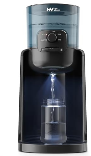 Flaschenzubereiter für Babys,Flaschenwärmer Baby,Instant Warmer,Wasserspender für Sofortige Herstellung von Formelflaschen,4 Temperaturen 72H Smart Thermostat, Heißwasserspender, Deep Black