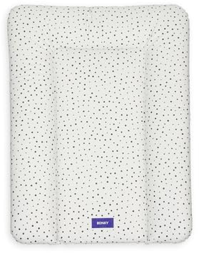 BONKY® Wickelauflage 50x70 cm - weiche Wickelunterlage - Baby Wickeltischauflage - Wasserdischt - Abwaschbar - Made in EU - 100% Oeko TEX - Punkte
