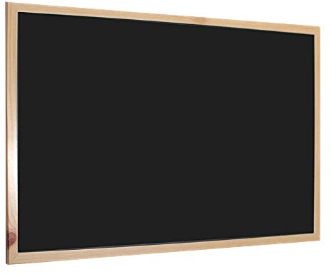 H HANSEL HOME - Blackboard, Kreidetafel mit Holzrahmen für Schule, Wohnung und Büro - 90X60 cm
