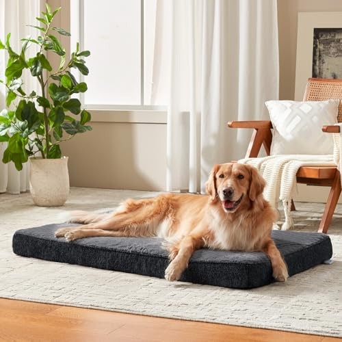 JOEJOY Orthopädisches Hundebett Grosse Hunde,XL Hundekissen Waschbar Flauschig Hundematte, Hundematratze für Große Hunde, rutschfeste Unterseite, 104x69x9cm