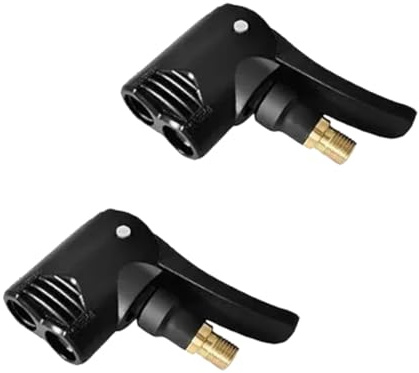 Fahrradventiladapter mit doppeltem Verwendungszweck – Presta-Ventilpumpen-Anschlusskopf für Rennräder/Mountainbikes, schwarze Aluminiumlegierung, Reifenfüllwerkzeug, kompatibel mit Schienenpumpen und