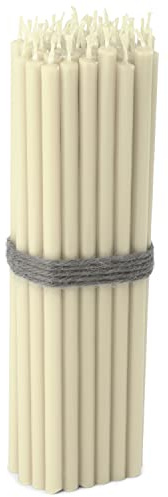NKlaus - 50x Altarkerzen Weiß 16 cm Hoch Rußfrei Tropffrei Dünn Premium Paraffinwachs Stabkerzen Lange Brenndauer 50 Stück 36117 [Energieklasse A+]