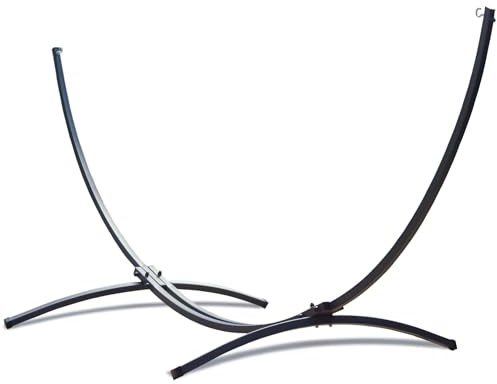 Potenza Indela Gestell Outdoor Hängemattengestell L 320 cm, 120 kg I Gestell für Hängematten, Rahmen aus Stahl wetterfest (Basic Graphit)