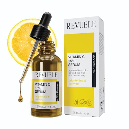 Revuele Vitamin C 15% Serum – Aufhellendes Gesichtsserum mit Vitamin C und Niacinamid, reduziert Pigmentflecken und sorgt für strahlende Haut, vegan, 30 ml