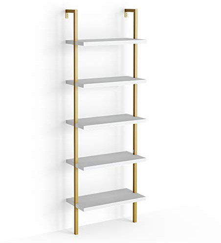 Vicco Bücherregal Ava, Weiß, 60 x 183 cm | für offene Aufbewahrung und flexible Raumgestaltung