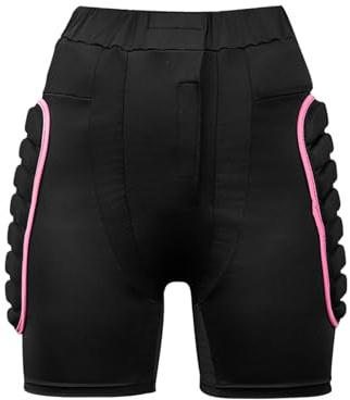 APLVFFZH Damen Gepolsterte Schutz-Shorts für Snowboarding, 3D Hüftpolster Protektorenhose, Gepolsterter Crash-Pad Impakthose für Skiing, Eislauf, Snowboardfahren, Skateboardfahren, Eissportarten