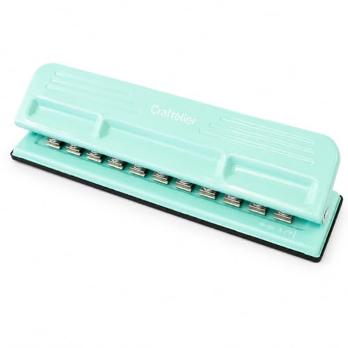 Craftelier - XL 11 Loch Discbound Locher für Planer und Notizbücher | XL Locher für Discbound Planer und Notizbücher kompatibel mit Happy Planner große Einlagen bis zu 3 Blatt 90 g m2