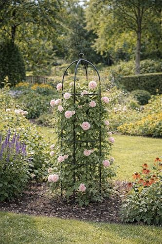 ESTEXO Rankhilfe Ranksäule Rankgitter 150 cm Rankturm Rankobelisk Rosenturm Rankgestell
