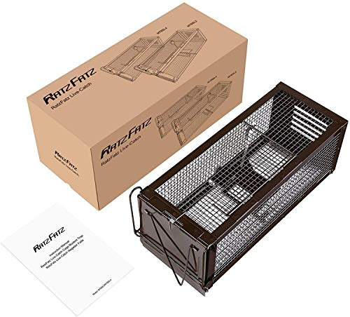 RatzFatz® Lebendfalle Mausefalle, Premium Rattenfalle, XXL Profi, Garten & Haus, Siebenschläfer, Alle Kleintiere Sensibilität einstellbar, Wiederverwendbar Falle, Modell Quickcatch 1.0