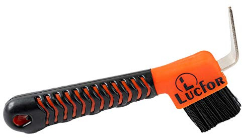 LUCFOR Hufkratzer mit Bürste für Pferde 2in1 Hufpflege Zubehör