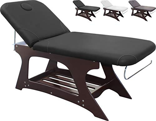 Virtus Massageliege aus Holz für Wellness und Spa Schwarz