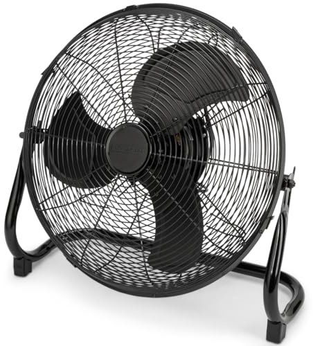 ProfiCare® XL Windmaschine mit 50 cm Ø | Ventilator verstellbarer Winkel | Bodenventilator 3 Stufen | Ventilator leise aus Metall | Luftkühler | Standlüfter | Raumkühler | PC-VL 3067 WM matt schwarz