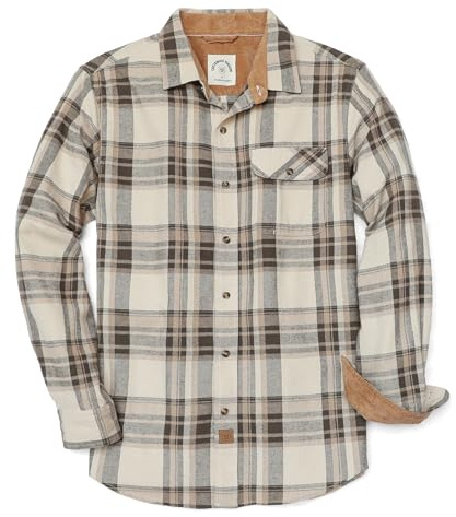 Dubinik® Flanellhemd Herren Kariert Flanellhemden Langarm Casual Button Down Freizeithemd Mit Brusttasche Normal Passform