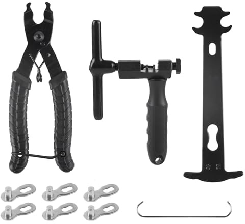 Präzises Kettenwerkzeug Set, 3-in-1 Kettenlehre & Nieter für 6-12 Gänge | 3-in-1: Nieter + Zange + Lehre im Set.Stabil: Gehärteter Stahl, langlebig & rostfrei.