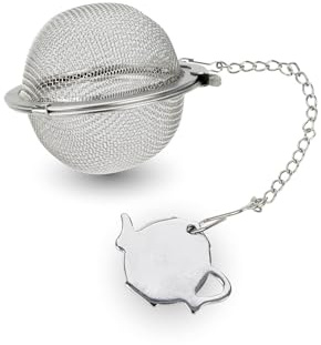 Fackelmann Tee-Ei Essential aus hochwertigem Edelstahl - Ideal für losen Tee, spülmaschinengeeignet, Silber