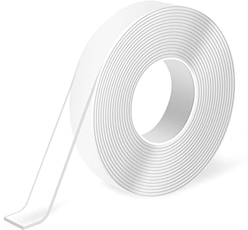 Art3d 3 meter, Doppelseitiges Klebeband, strapazierfähig, spurlos, abnehmbar, wiederverwendbar, waschbar – Mehrzweck