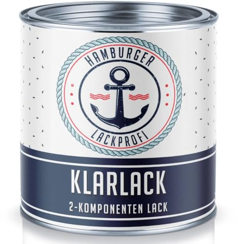 2K Klarlack Glänzend farblos transparent im SET // Hamburger Lack-Profi (1 L)