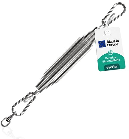 everlar® Feder für Babywiege I Perfekte Einschlafhilfe Made in EU I Für raschen & ruhigen Schlaf I Für Baby Hängewiege, Federwiege I Schwingfeder Babyhängematte Türklammer I Bis 15kg
