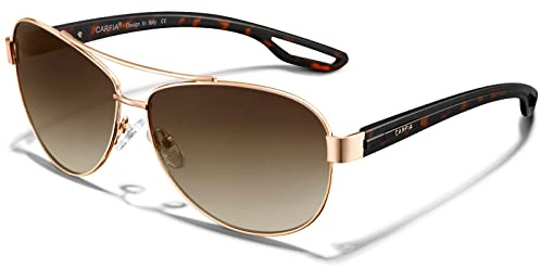 CARFIA Retro Polarisierte Damen Herren Sonnenbrille UV400 Schutz Outdoor Fahren Sport Brille