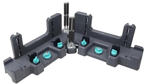 wolfcraft Schmiege und Gehrungsschneidlade PRO - 6956000-2-in-1 Gehrungslade zum Schneiden von bis zu 120 mm hohen Fußleisten & Sockelleisten und Ausmessen von Raumwinkeln