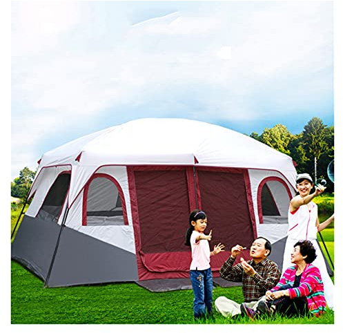 YXCKG 8-12 Personen Zelt, Familienzelt Mit 2 Schlafzimmern, Camping Zelte & Unterstände, Großes Zelt 12 Personen Outdoor Zelte, 100% Wasserdichtes Campingzelt In Groundsheet Eingenäht